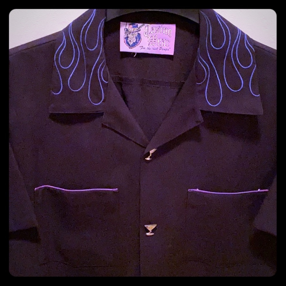 Casino Wear Vintage Rockabilly SS Shirt L